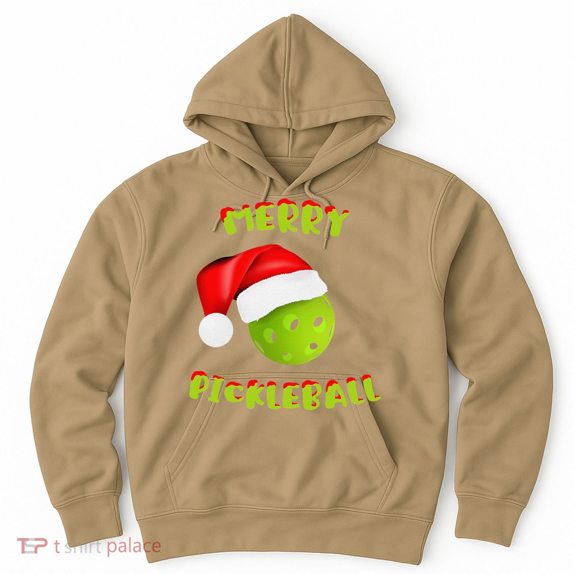 Christmas Pickleball Santa Hat Pickleball Player Winter Dink Hoodie