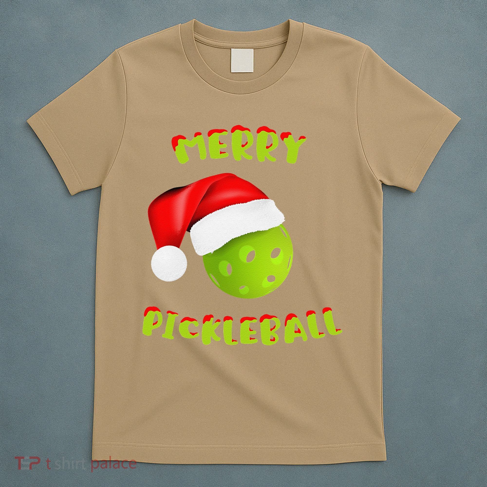Christmas Pickleball Santa Hat Pickleball Player Winter Dink T-Shirt