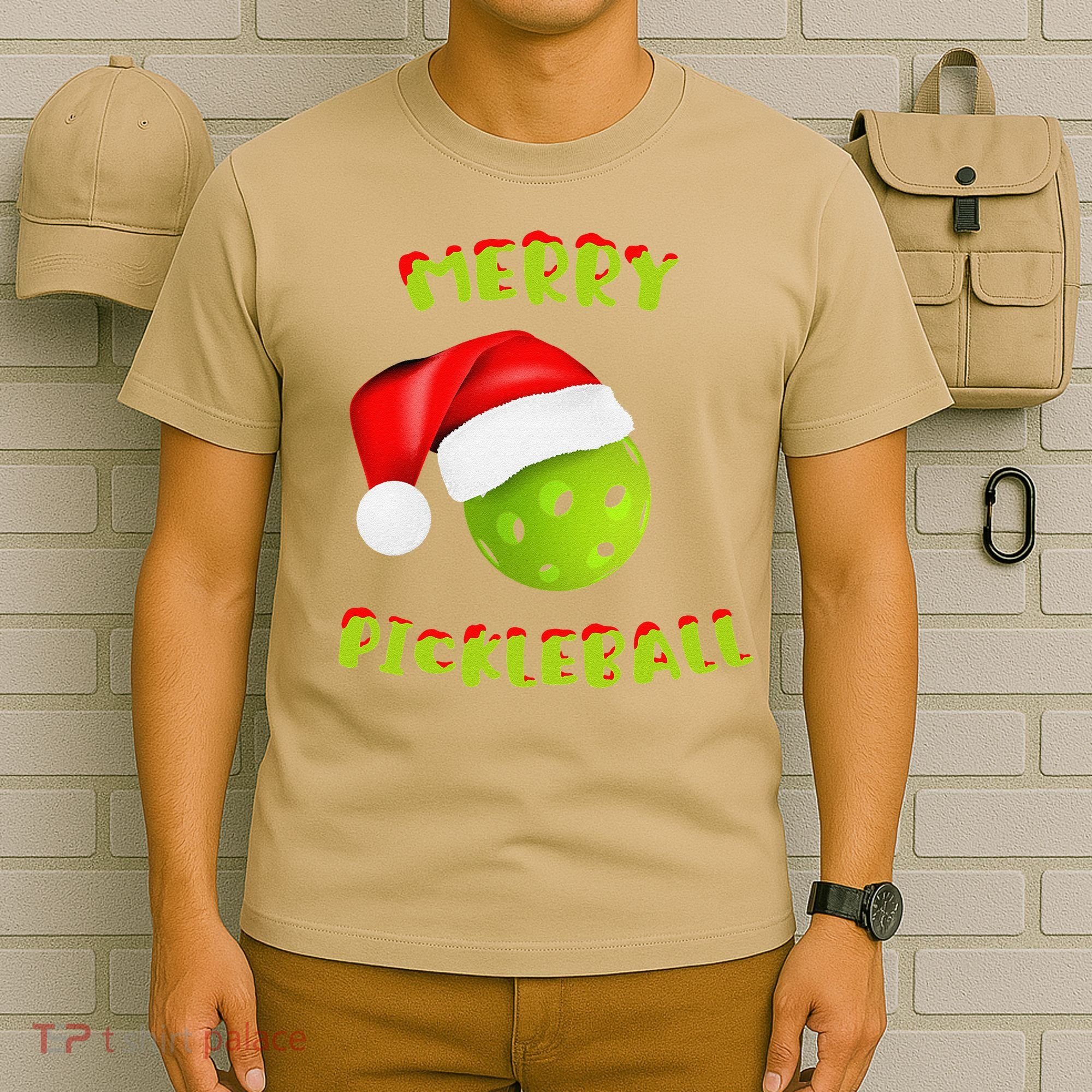 Christmas Pickleball Santa Hat Pickleball Player Winter Dink T-Shirt