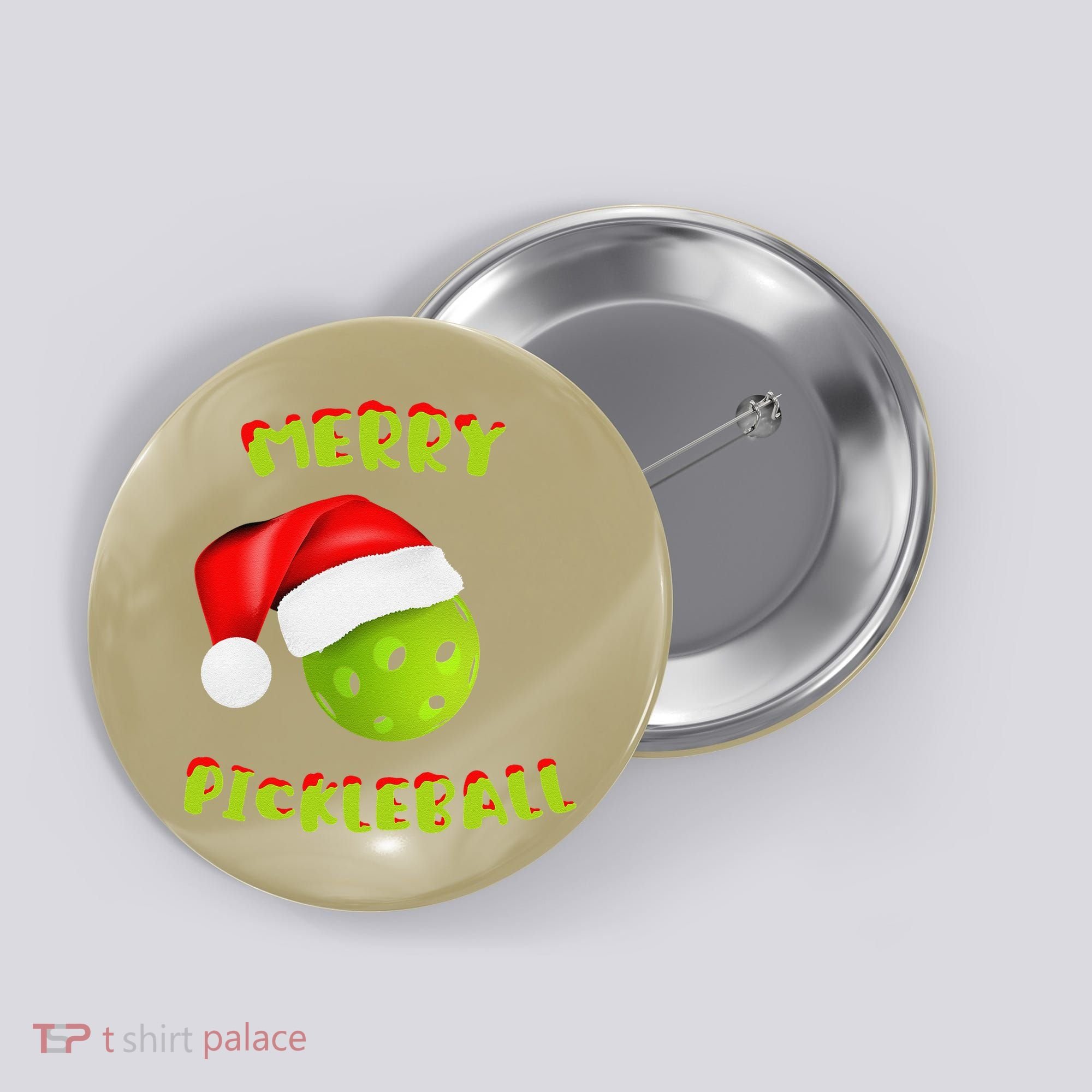 Christmas Pickleball Santa Hat Pickleball Player Winter Dink Button
