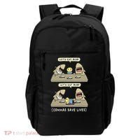 Commas Punctuation Shark Lets Eat Funny English Grammar Backpack thumb 0