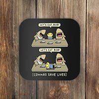 Commas Punctuation Shark Lets Eat Funny English Grammar Coaster thumb 0