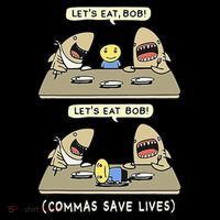 Commas Punctuation Shark Lets Eat Funny English Grammar Women's Hoodie thumb 2