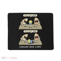 Commas Punctuation Shark Lets Eat Funny English Grammar Mousepad thumb 0