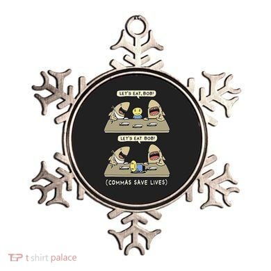 Commas Punctuation Shark Lets Eat Funny English Grammar Ornament
