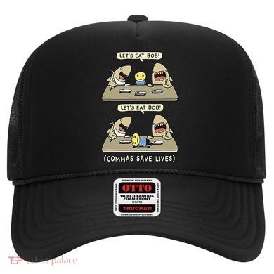Commas Punctuation Shark Lets Eat Funny English Grammar Hat