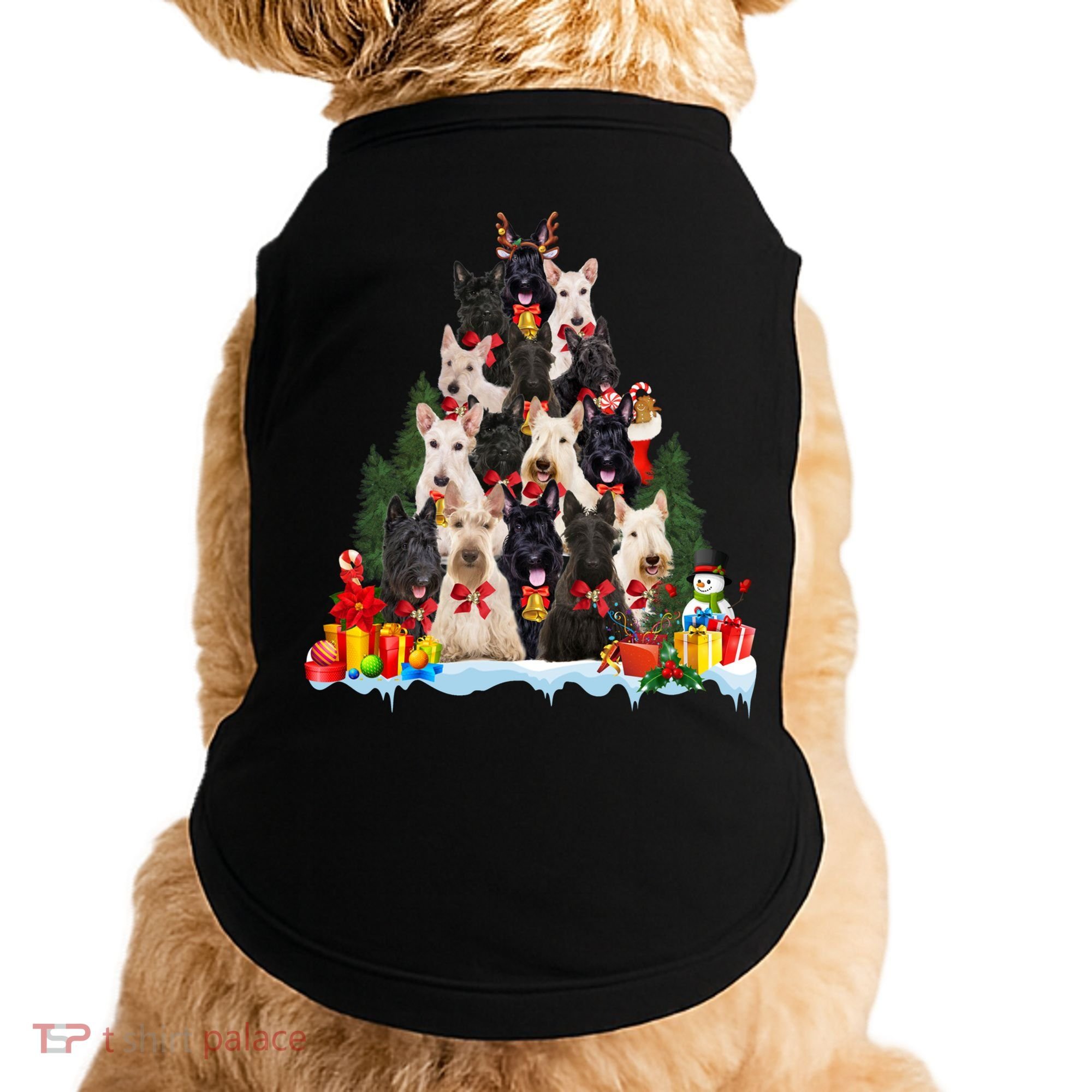 Christmas Pajama Scottish Terrier Xmas Tree Funny Gift Dog Lovers Cool Gift Doggie Tank