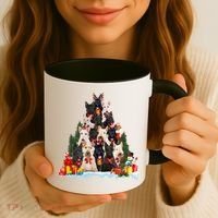 Christmas Pajama Scottish Terrier Xmas Tree Funny Gift Dog Lovers Cool Gift Coffee Mug thumb 3