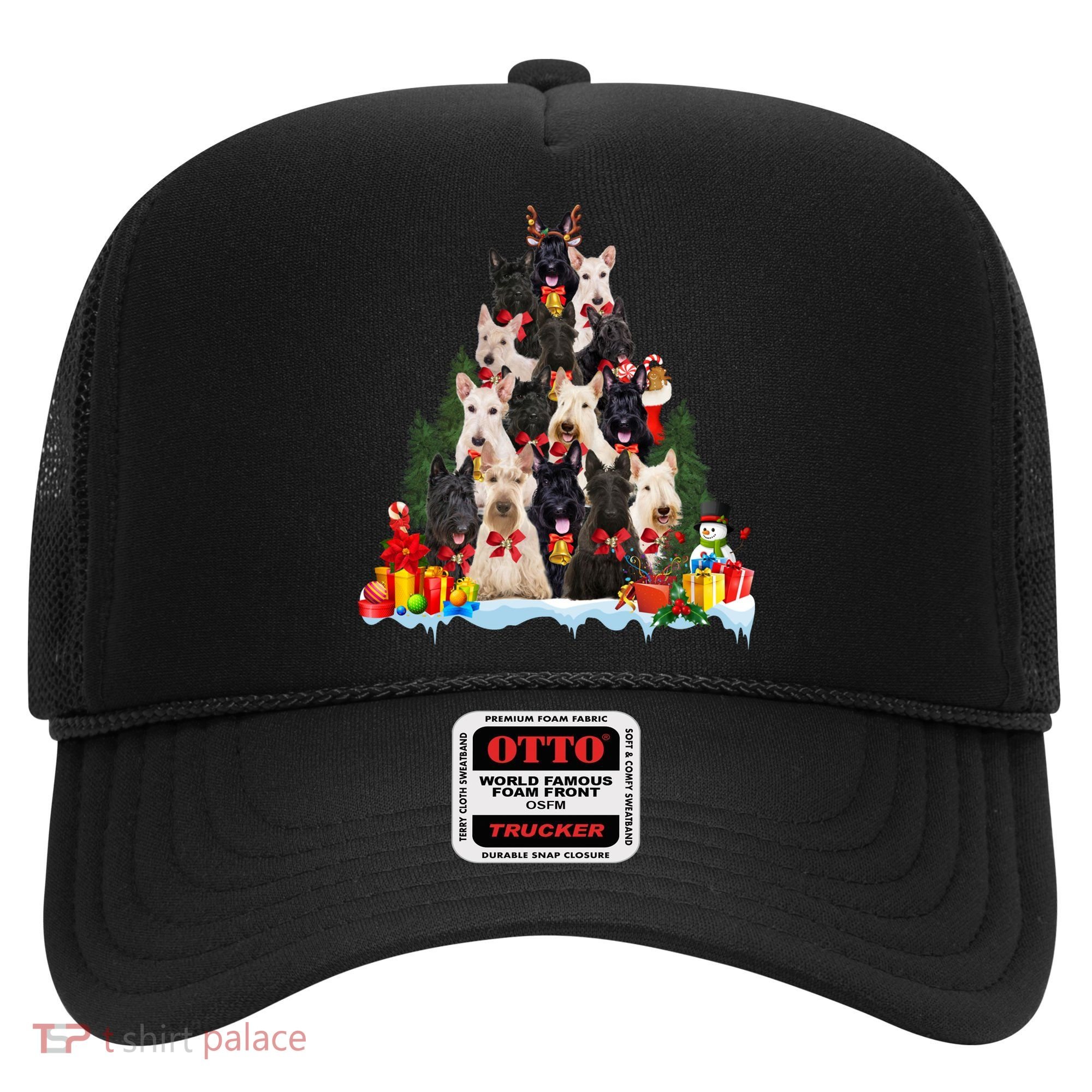 Christmas Pajama Scottish Terrier Xmas Tree Funny Gift Dog Lovers Cool Gift Hat