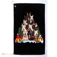 Christmas Pajama Scottish Terrier Xmas Tree Funny Gift Dog Lovers Cool Gift Golf Towel thumb 0