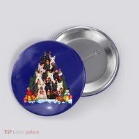 Christmas Pajama Scottish Terrier Xmas Tree Funny Gift Dog Lovers Cool Gift Button thumb 0