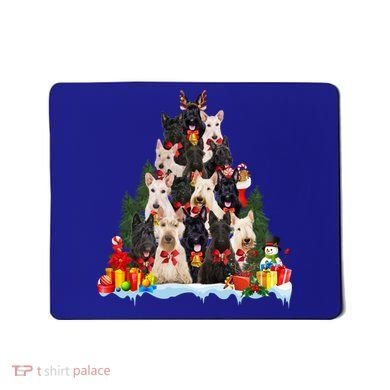 Christmas Pajama Scottish Terrier Xmas Tree Funny Gift Dog Lovers Cool Gift Mousepad