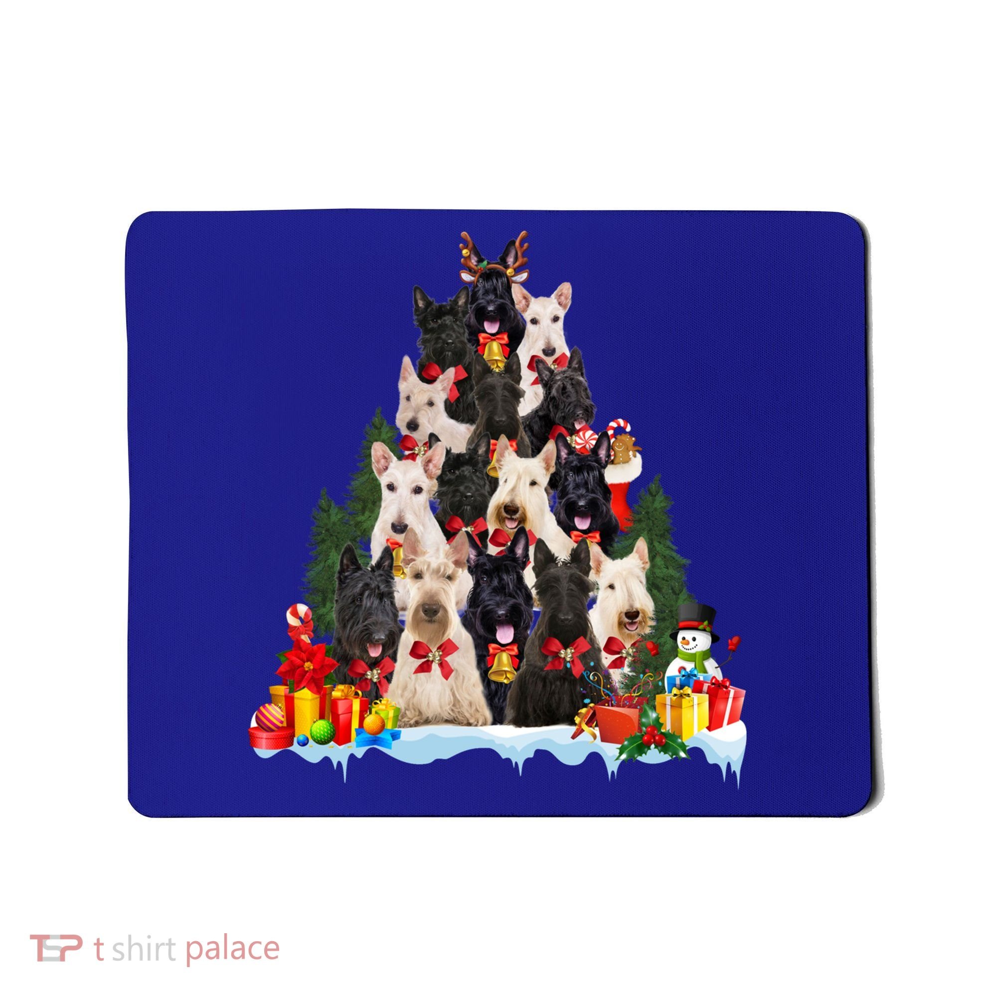Christmas Pajama Scottish Terrier Xmas Tree Funny Gift Dog Lovers Cool Gift Mousepad