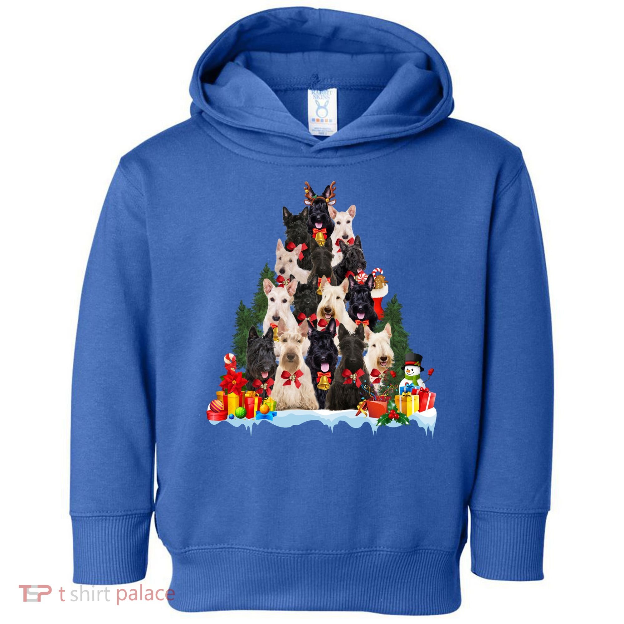 Christmas Pajama Scottish Terrier Xmas Tree Funny Gift Dog Lovers Cool Gift Toddler Hoodie