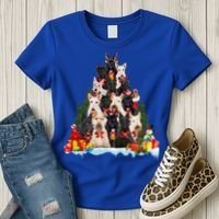 Christmas Pajama Scottish Terrier Xmas Tree Funny Gift Dog Lovers Cool Gift Women's T-Shirt thumb 3