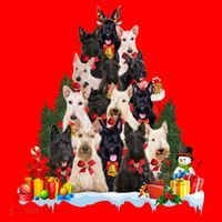 Christmas Pajama Scottish Terrier Xmas Tree Funny Gift Dog Lovers Cool Gift Santa Hat thumb 1