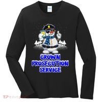 Crown Prosecution Service Funny Police Officer Humor Cops Women's Long Sleeve Shirt thumb 0