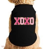 Chenille Patch Sparkling Xoxo Valentine Day Heart Love Gift Doggie Tank thumb 0