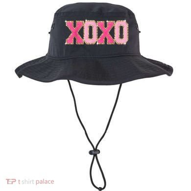 Chenille Patch Sparkling Xoxo Valentine Day Heart Love Gift Bucket Hat