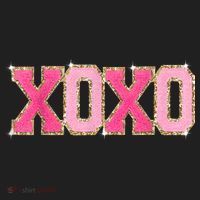 Chenille Patch Sparkling Xoxo Valentine Day Heart Love Gift Beanie thumb 2