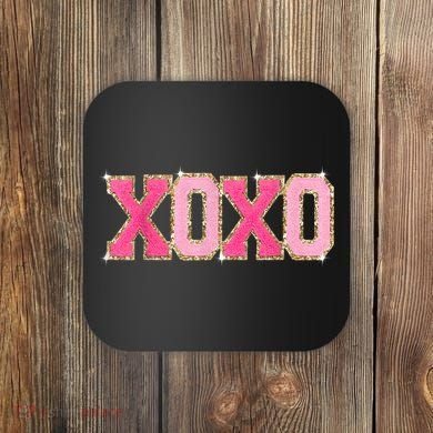 Chenille Patch Sparkling Xoxo Valentine Day Heart Love Gift Coaster