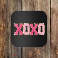 Chenille Patch Sparkling Xoxo Valentine Day Heart Love Gift Coaster thumb 0