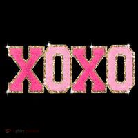 Chenille Patch Sparkling Xoxo Valentine Day Heart Love Gift Women's Hoodie thumb 2