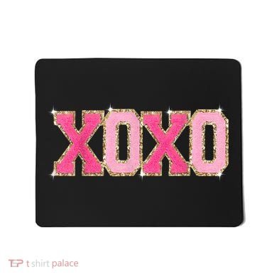 Chenille Patch Sparkling Xoxo Valentine Day Heart Love Gift Mousepad