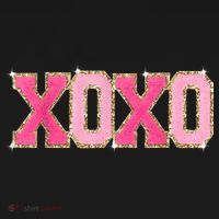 Chenille Patch Sparkling Xoxo Valentine Day Heart Love Gift Baby Bodysuit thumb 2