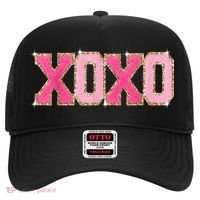 Chenille Patch Sparkling Xoxo Valentine Day Heart Love Gift Hat thumb 0