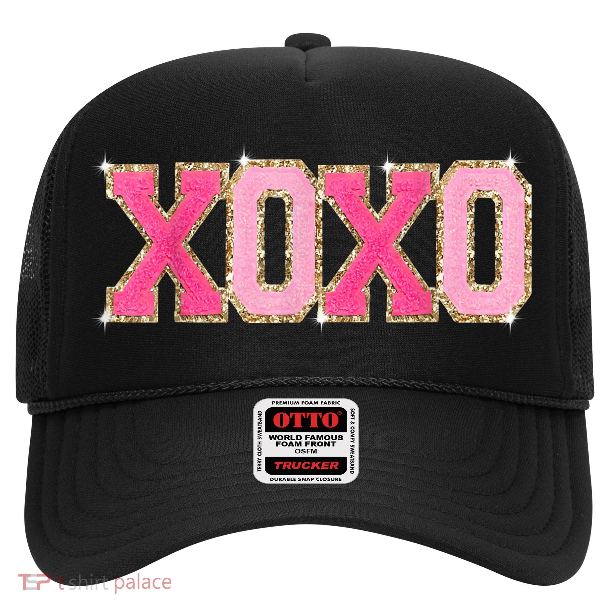 Chenille Patch Sparkling Xoxo Valentine Day Heart Love Gift Hat