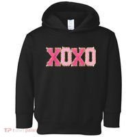 Chenille Patch Sparkling Xoxo Valentine Day Heart Love Gift Toddler Hoodie thumb 0
