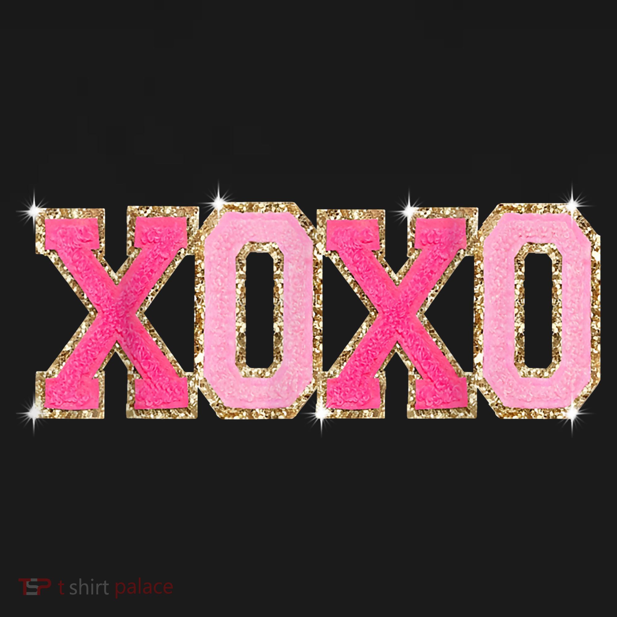 Chenille Patch Sparkling Xoxo Valentine Day Heart Love Gift Toddler Hoodie