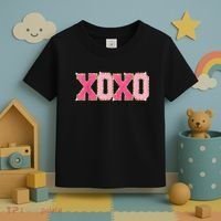Chenille Patch Sparkling Xoxo Valentine Day Heart Love Gift Toddler T-Shirt thumb 3