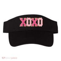 Chenille Patch Sparkling Xoxo Valentine Day Heart Love Gift Visor thumb 0