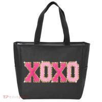 Chenille Patch Sparkling Xoxo Valentine Day Heart Love Gift Tote Bag thumb 0