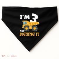 Construction Party Supplies for 3rd Birthday Celebration USA-Made Doggie Bandana thumb 0