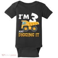 Construction Party Supplies for 3rd Birthday Celebration Baby Bodysuit thumb 0