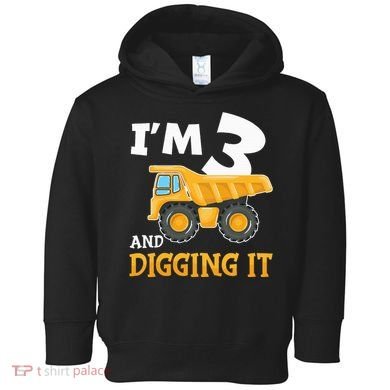 Construction Party Supplies for 3rd Birthday Celebration Toddler Hoodie