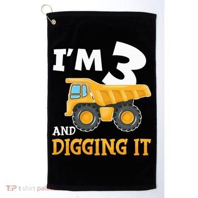 Construction Party Supplies for 3rd Birthday Celebration Golf Towel