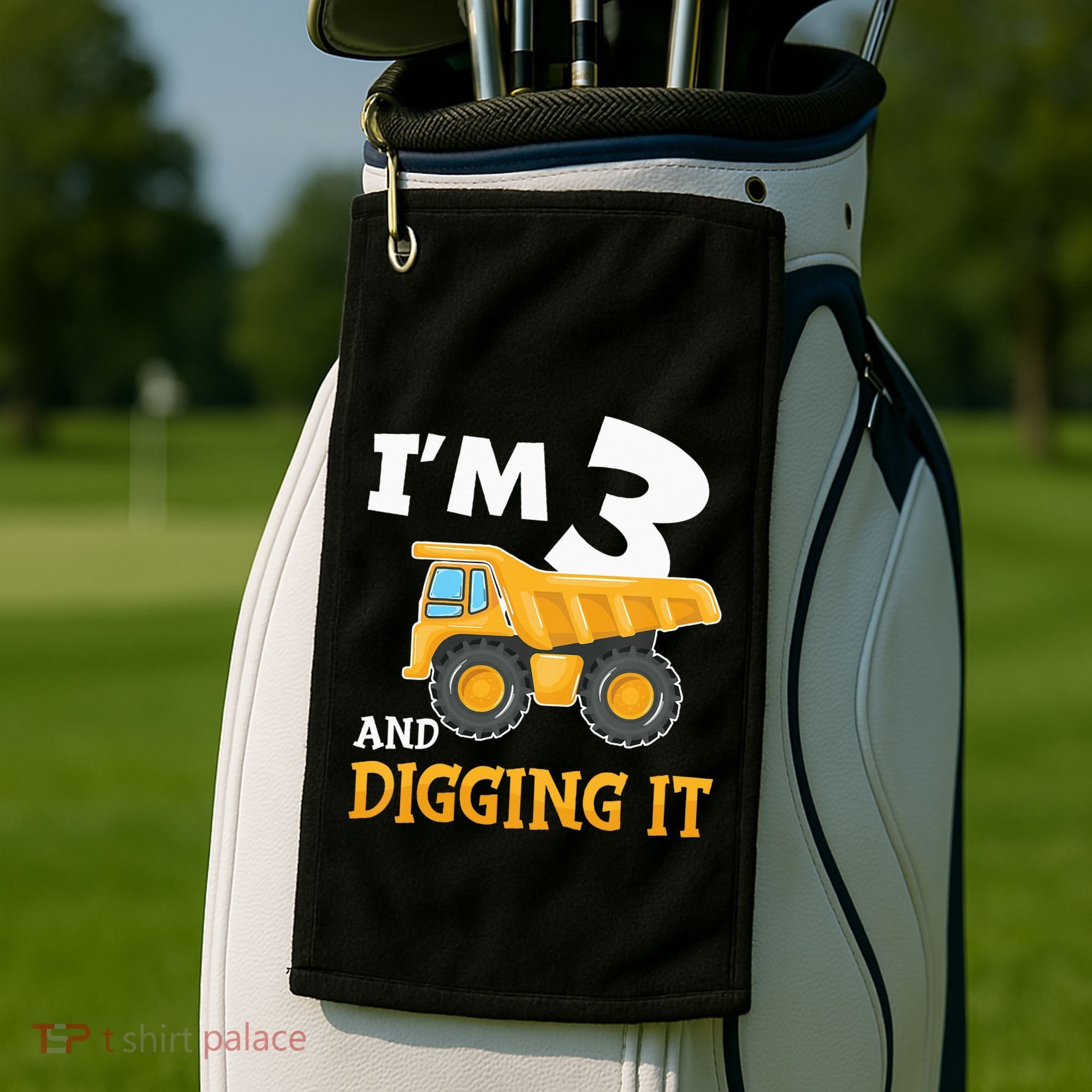 Construction Party Supplies for 3rd Birthday Celebration Golf Towel