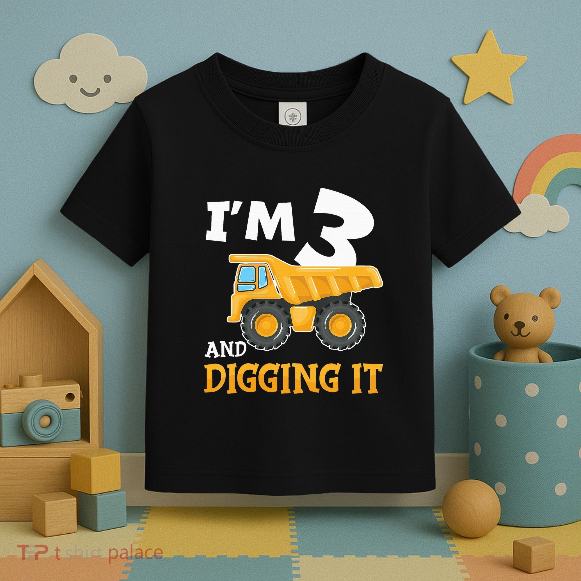 Construction Party Supplies for 3rd Birthday Celebration Toddler T-Shirt