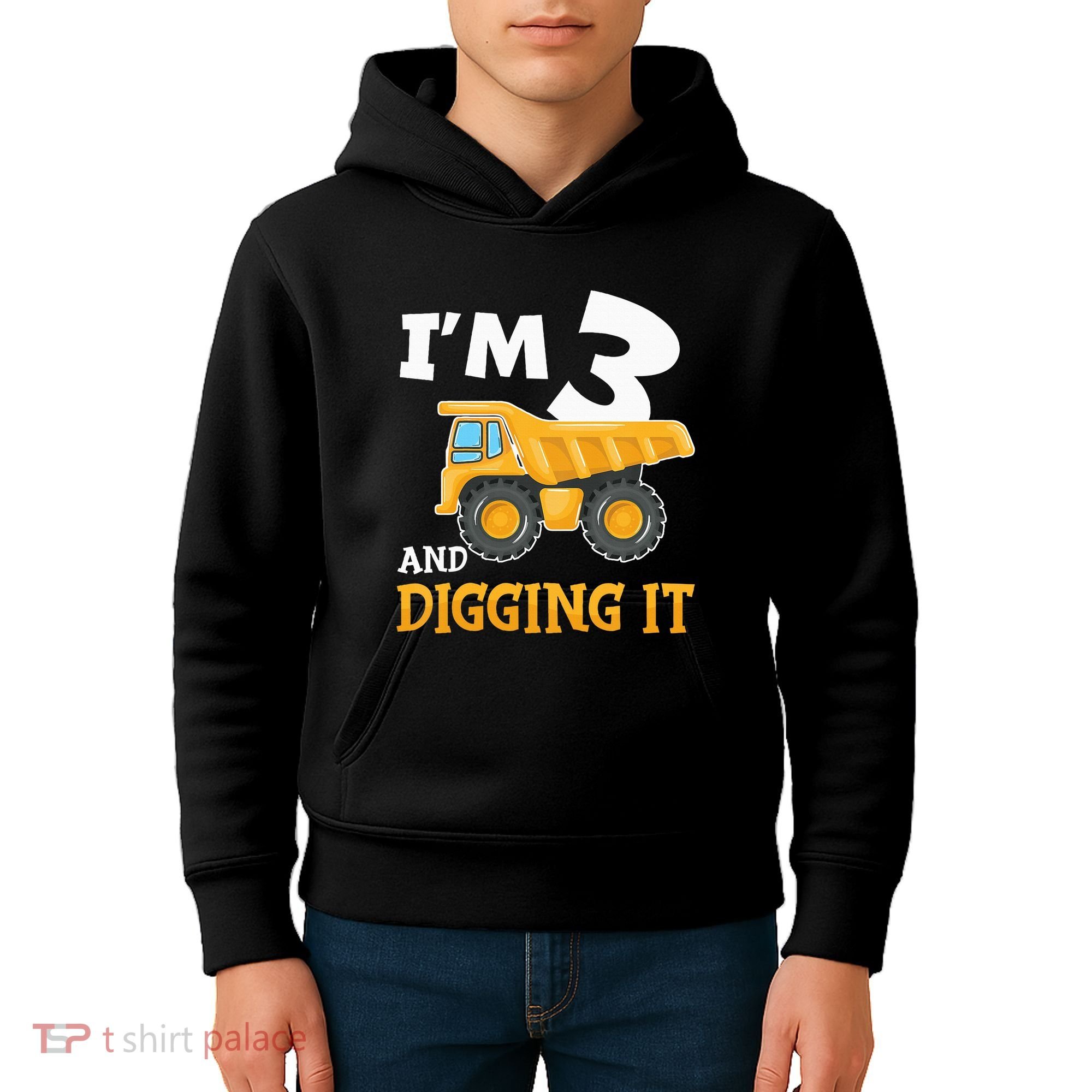 Construction Party Supplies for 3rd Birthday Celebration Kids Hoodie