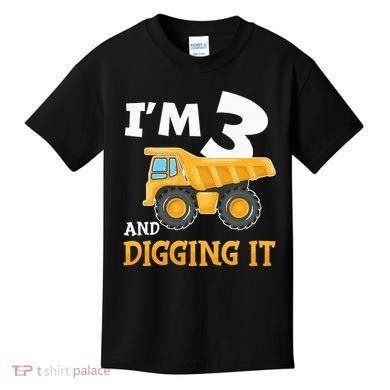 Construction Party Supplies for 3rd Birthday Celebration Kids T-Shirt