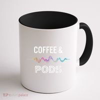 Coffee & Pods Sound Wave Tee Coffee Mug thumb 1