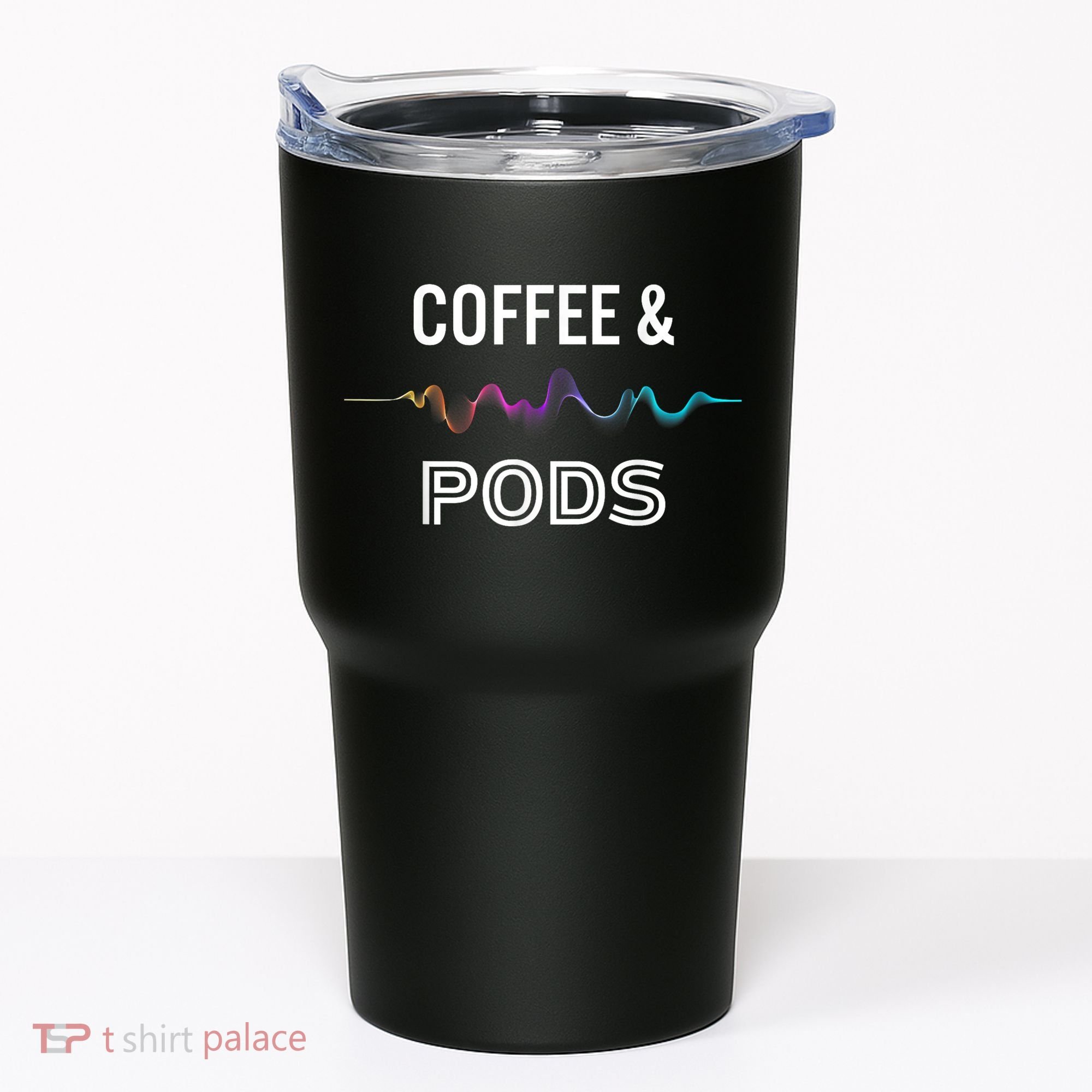 Coffee & Pods Sound Wave Tee Tumbler
