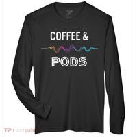 Coffee & Pods Sound Wave Tee Zone Performance Long-Sleeve T-Shirt thumb 0
