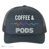 Coffee & Pods Sound Wave Tee Yupoong Adult 5-Panel Trucker Hat thumb 0