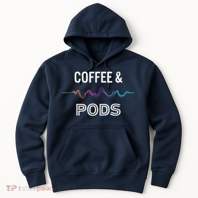 Coffee & Pods Sound Wave Tee Hoodie