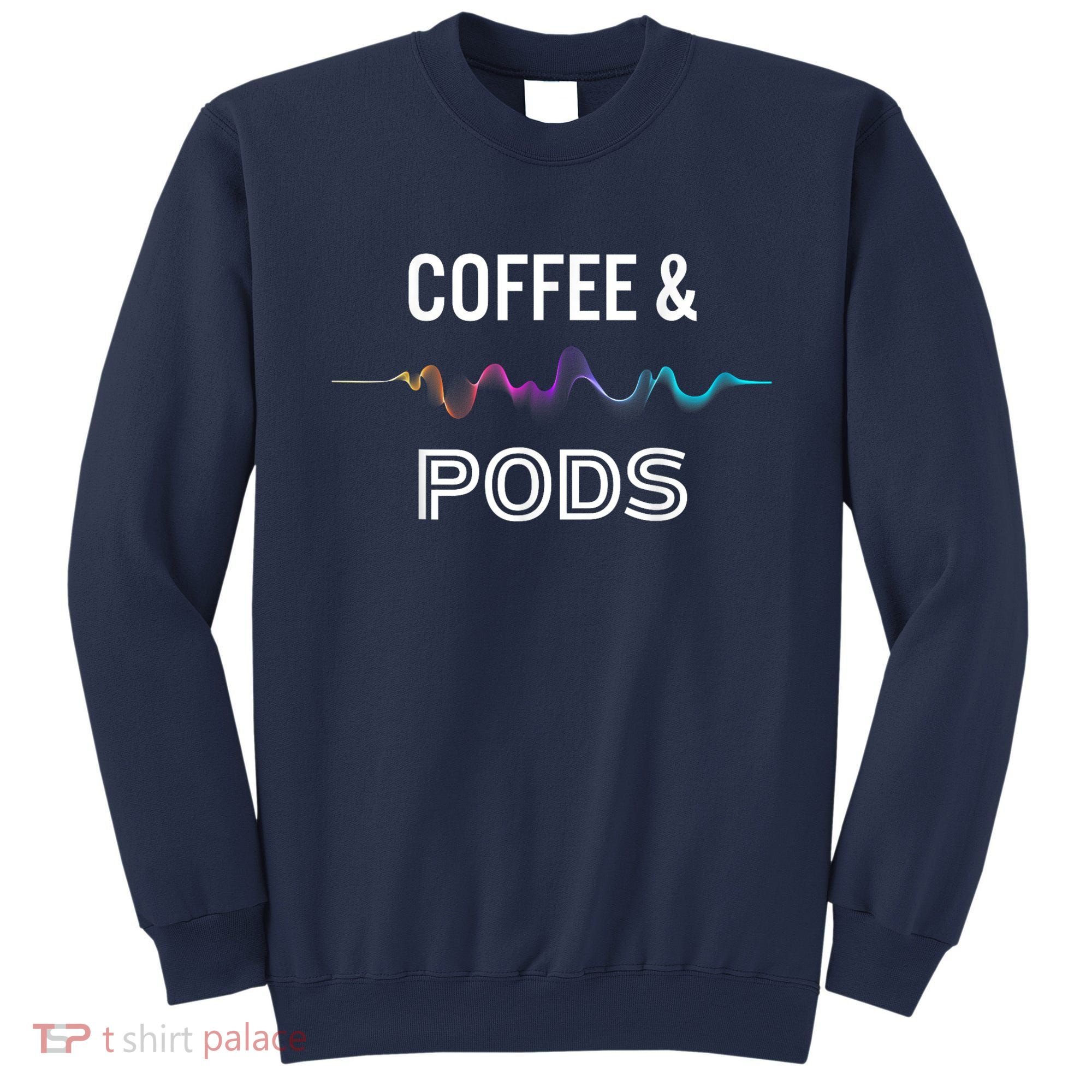 Coffee & Pods Sound Wave Tee Sweatshirt